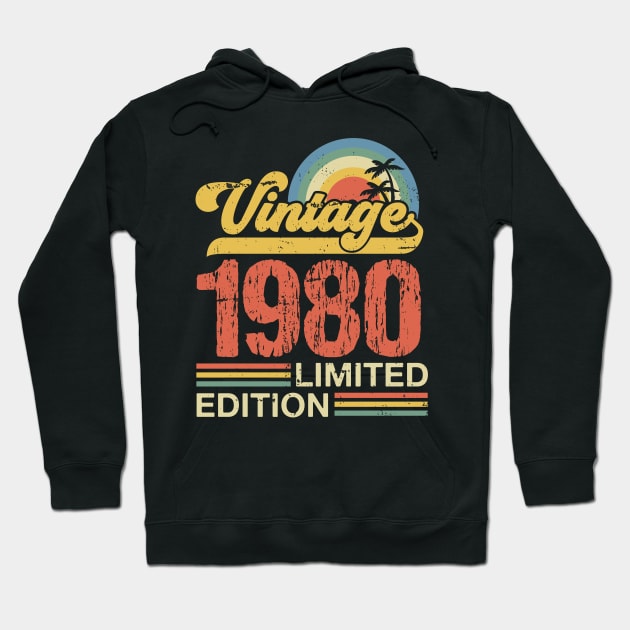 Retro vintage 1980 limited edition Hoodie by Crafty Pirate 